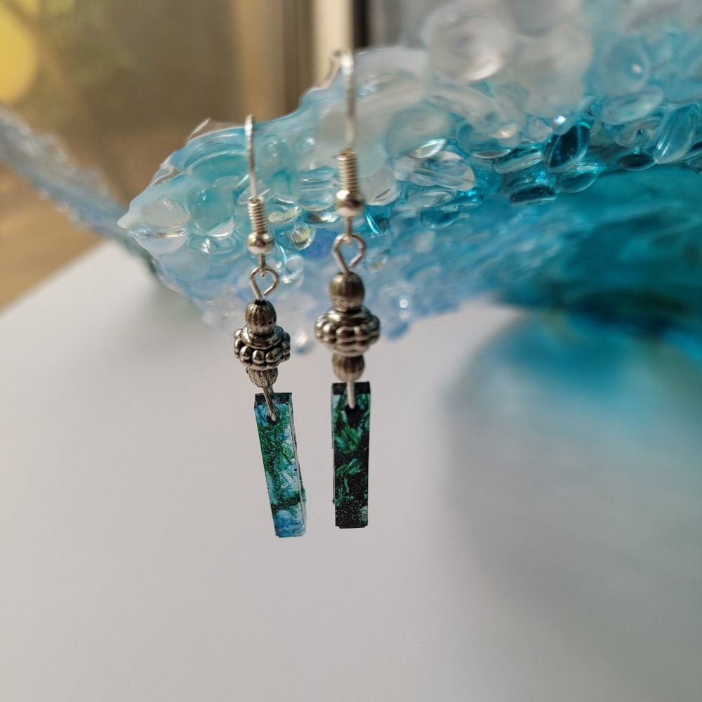 Earrings handmade resin jewelry